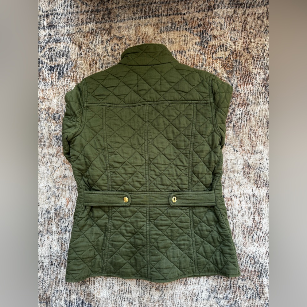JCREW Olive Quilted Jacket sz XS - Picture 4 of 4